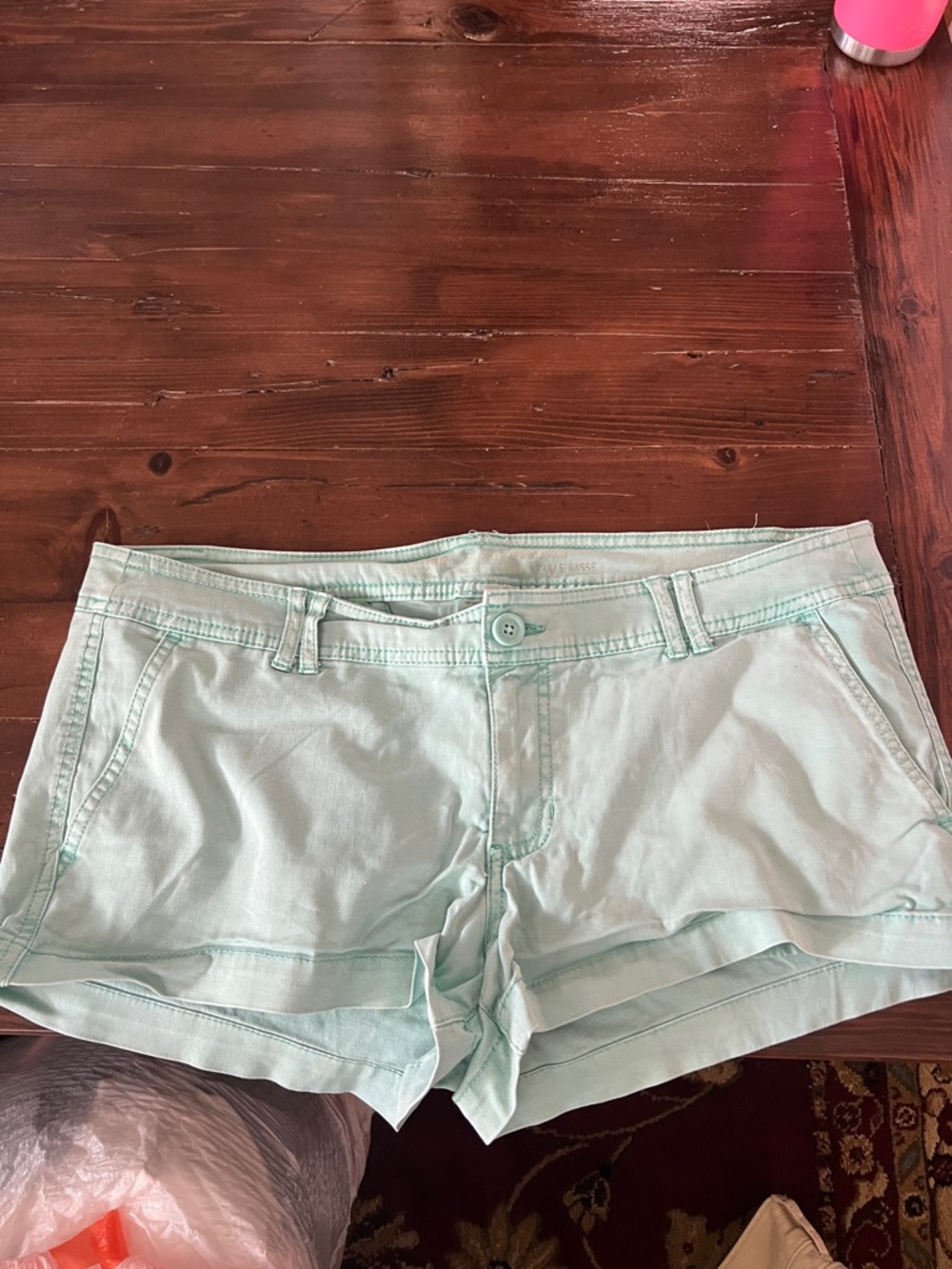 Women's Mint Green Casual Shorts